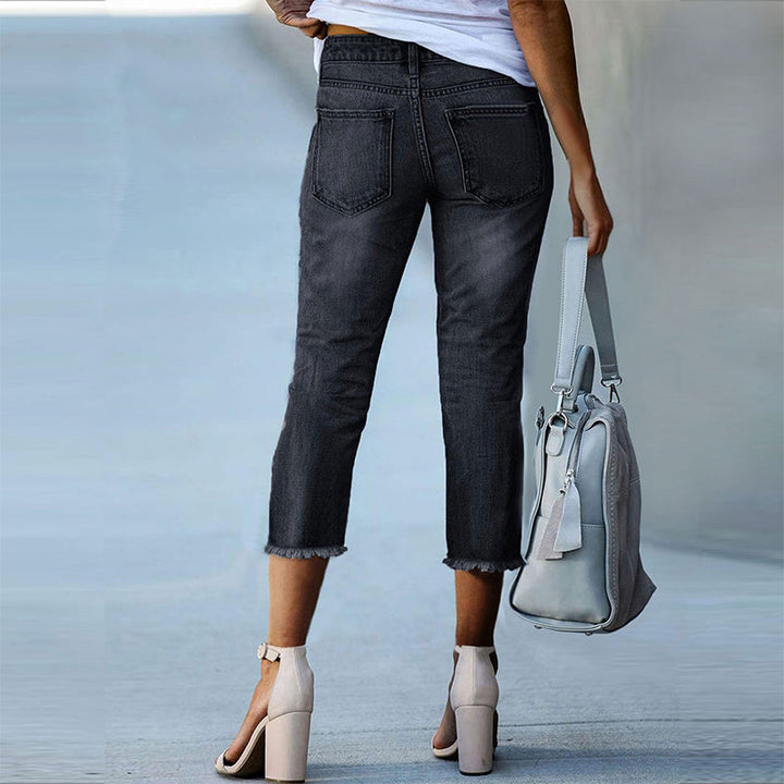 Women’s Timeless High-Waist Jeans 👖💼 – Skin-Friendly Wrinkle-Resistant Fabric, Slimming Fit &amp; Long-Leg Effect, Elegant for Office &amp; Daily