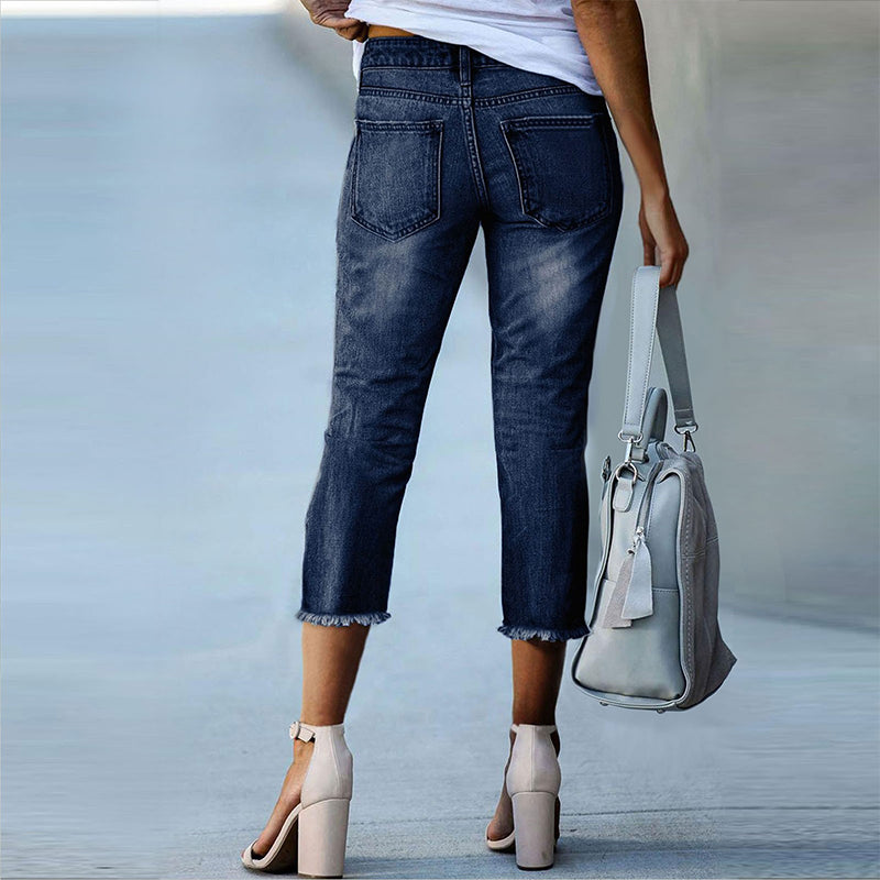 Women’s Timeless High-Waist Jeans 👖💼 – Skin-Friendly Wrinkle-Resistant Fabric, Slimming Fit & Long-Leg Effect, Elegant for Office & Daily
