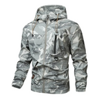 Men's Camouflage Hooded Jacket with Multi-Pocket