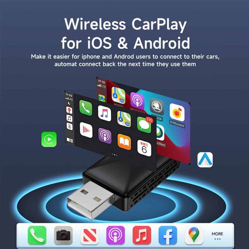 🔥🍳Tidsbegrenset rabatt🔥Trådløs CarPlay-boks med USB-port