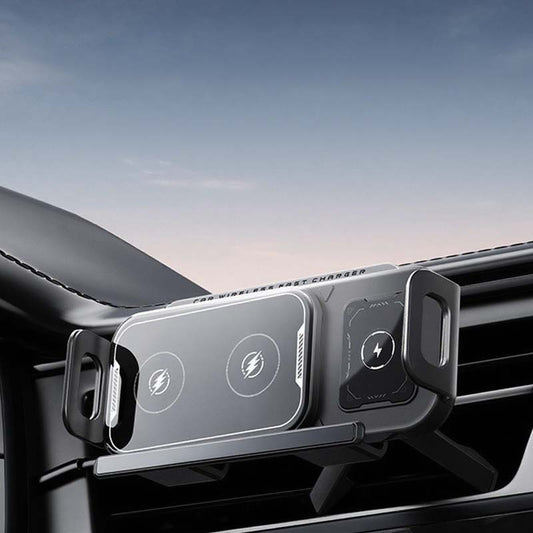 📱Vente spéciale du dernier jour -50 %⚡Support de téléphone pliable et chargeur sans fil pour voiture 2 en 1 