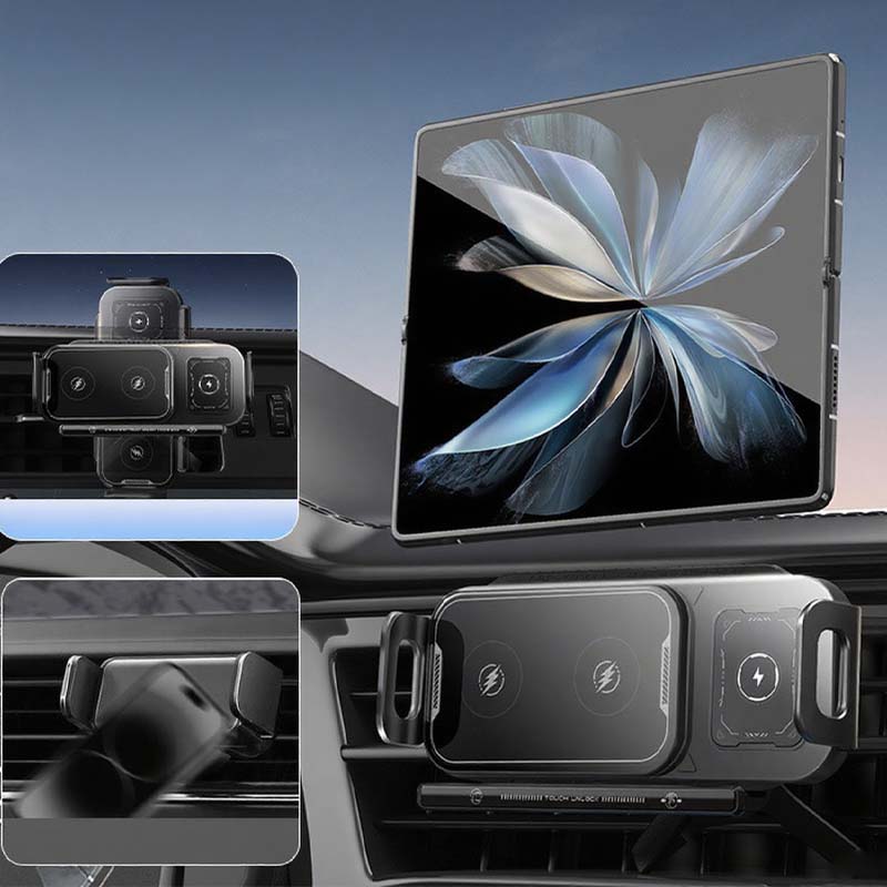 📱Last Day Special Sale 50% OFF⚡2-in-1 Foldable Car Phone Holder & Wireless Charger