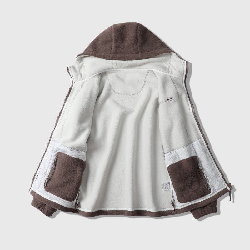 [Best Gift For Him] Men's Double-Faced Faux Fleece Warm Hooded Jacket