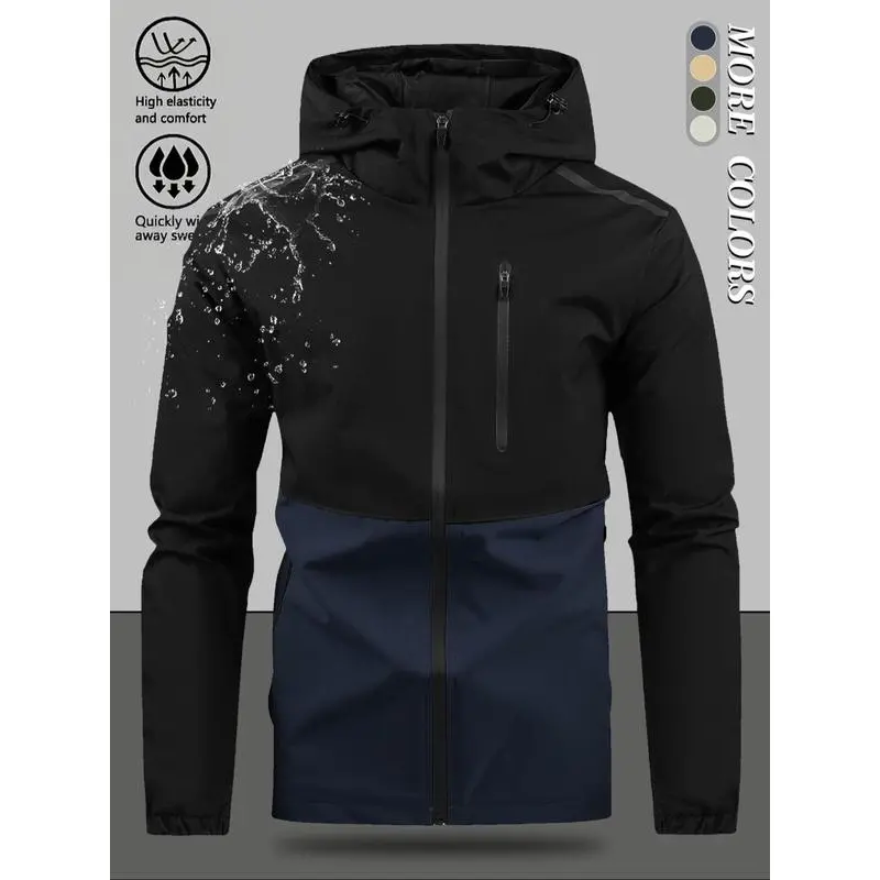 🎉🛍️HOT SALE 50% OFF🎉Men’s Color-block Hooded Windproof Casual Jacket