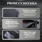Men's Short Business Soft Faux Leather Ultra-Thin Wallet