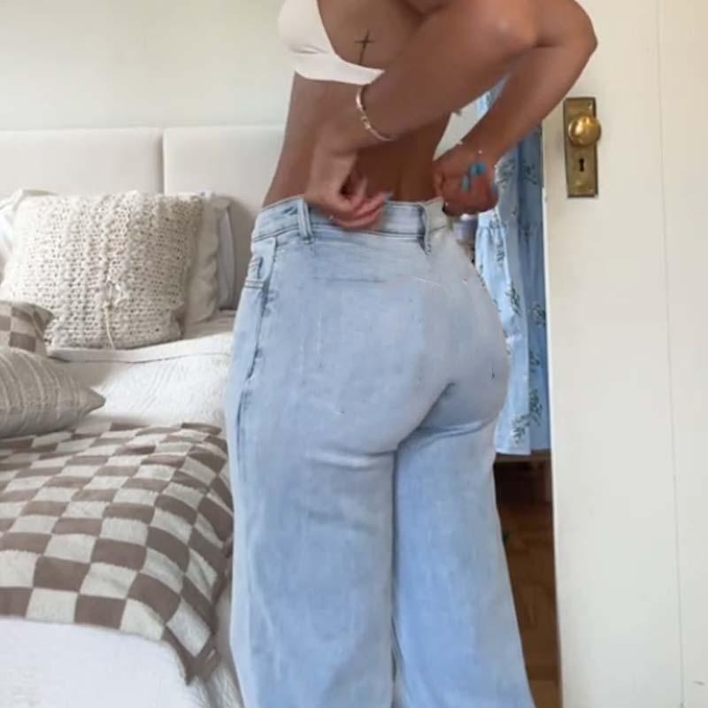 🔥 PROMOCIÓN DE ÚLTIMO DÍA - 50% DE DESCUENTO 🔥 Pantalones vaqueros de mujer de talle alto y pierna recta estilo vintage.