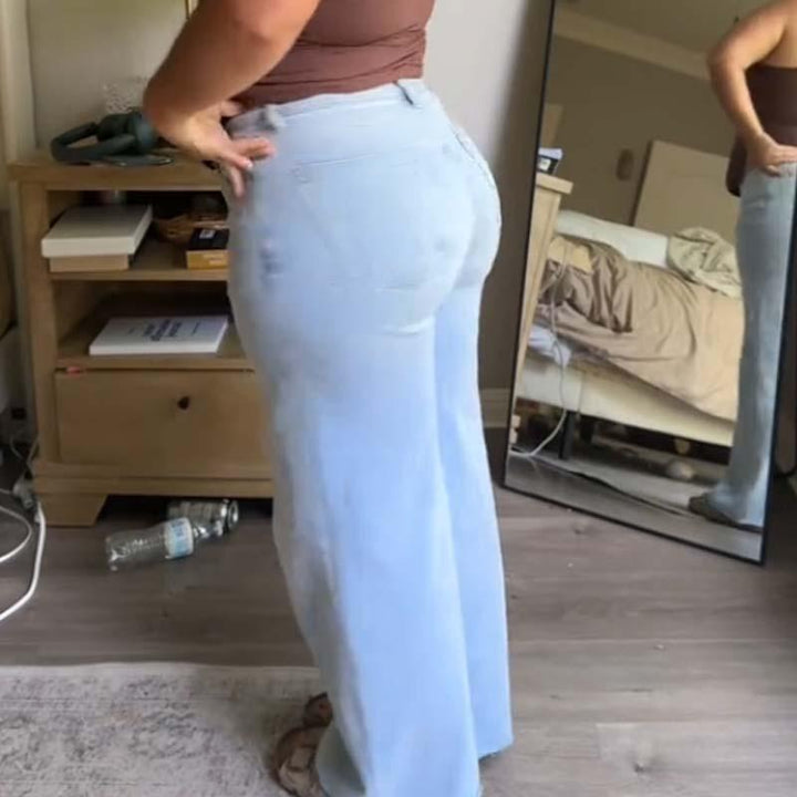 🔥 PROMOCIÓN DE ÚLTIMO DÍA - 50% DE DESCUENTO 🔥 Pantalones vaqueros de mujer de talle alto y pierna recta estilo vintage.