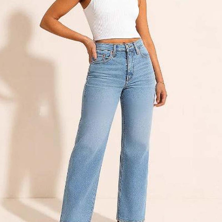 🔥 PROMOCIÓN DE ÚLTIMO DÍA - 50% DE DESCUENTO 🔥 Pantalones vaqueros de mujer de talle alto y pierna recta estilo vintage.