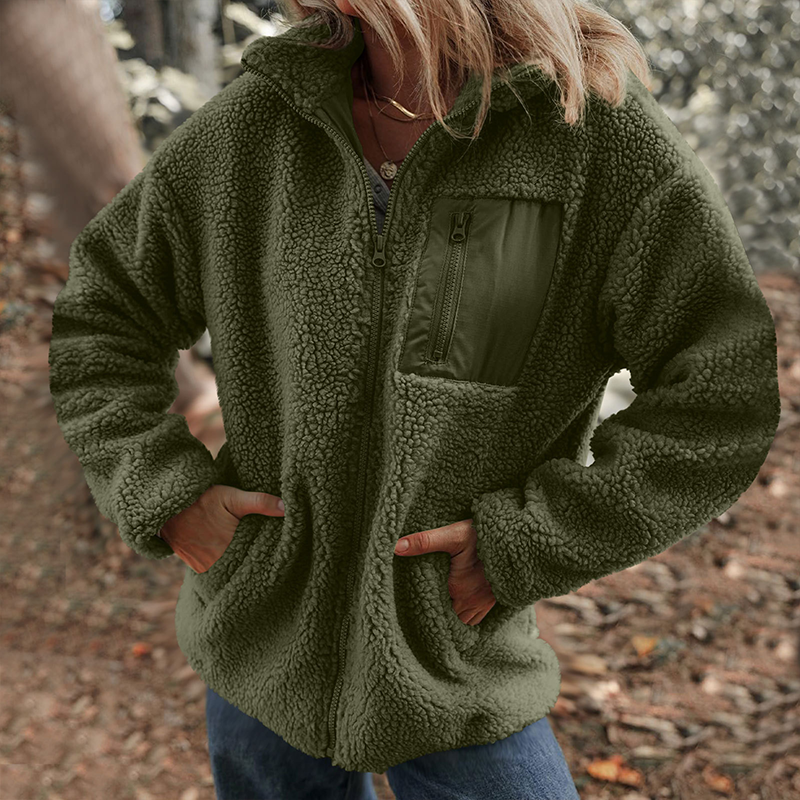 🎉Winter Hot Sale 50% Off🌹Women’s Warm Zip-Up Coat with Chest Pocket