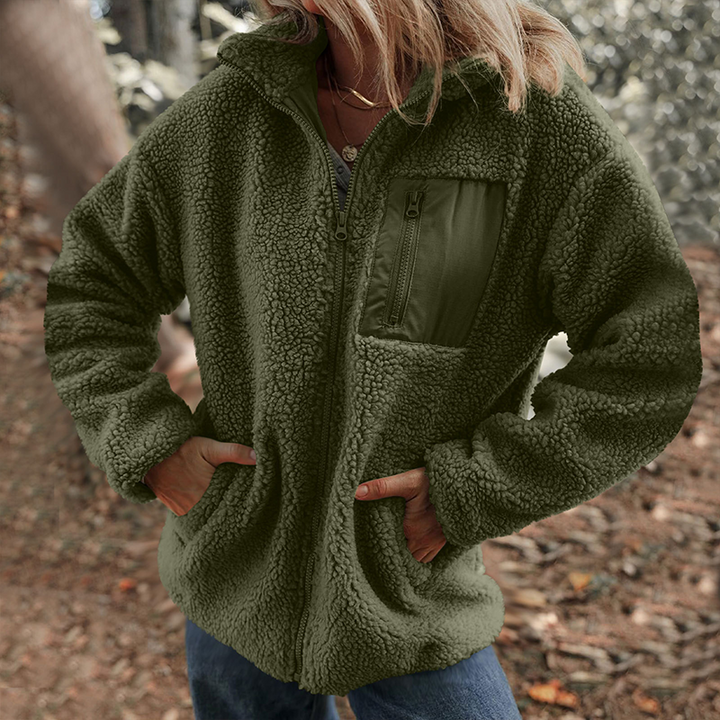 🎉Winter Hot Sale 50% Off🌹Women’s Warm Zip-Up Coat with Chest Pocket