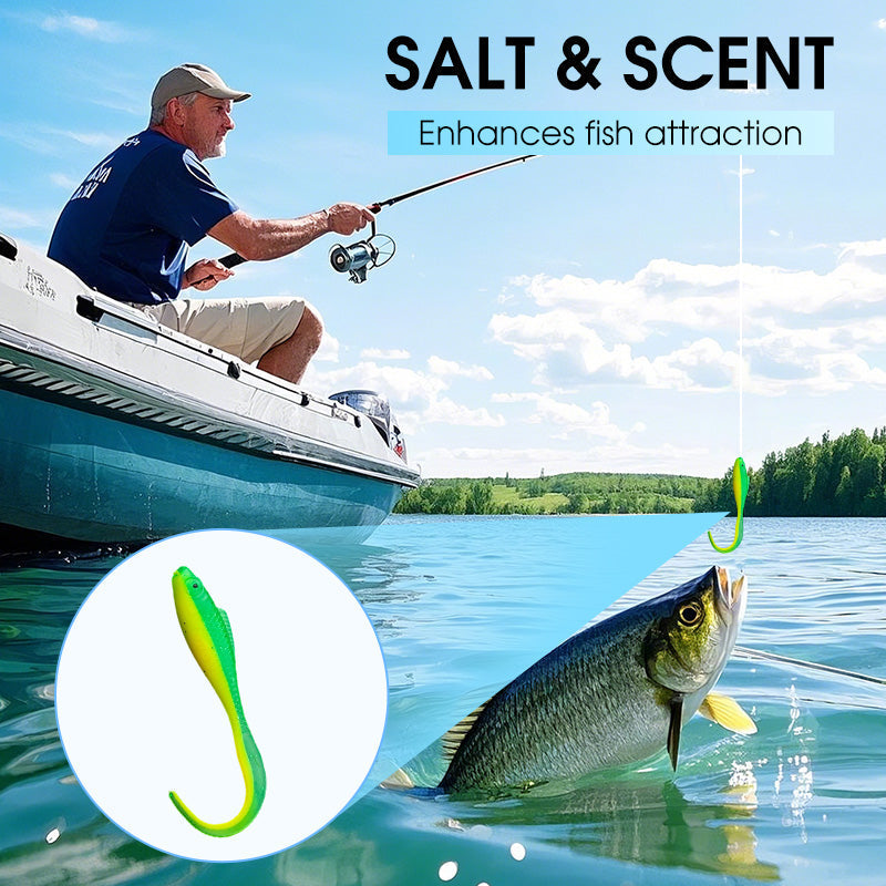 Soft Fishing Lure with Curly Tail