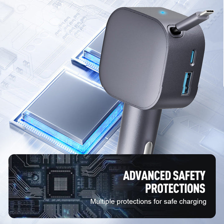 Compact Retractable Car Charger