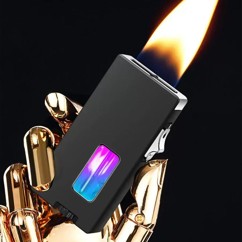 🔥Limited quantity, while stocks last🔥 Wide Flame Butane Lighter with LED Window & Shake Ignition