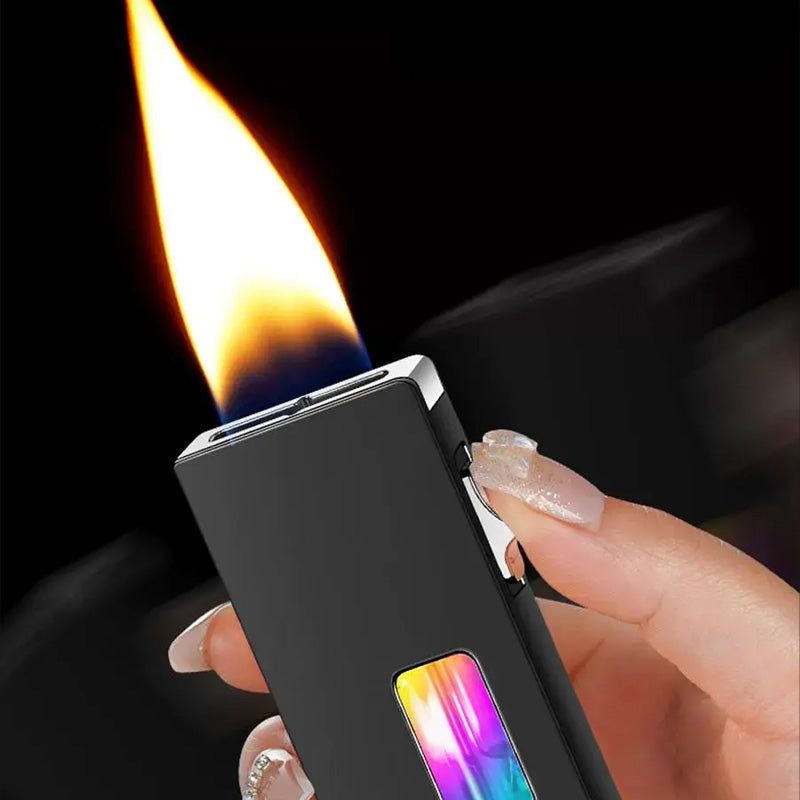 🔥Limited quantity, while stocks last🔥 Wide Flame Butane Lighter with LED Window & Shake Ignition