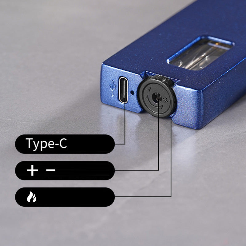 🔥Limited quantity, while stocks last🔥 Wide Flame Butane Lighter with LED Window & Shake Ignition