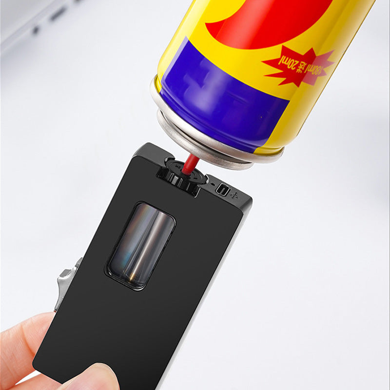 🔥Limited quantity, while stocks last🔥 Wide Flame Butane Lighter with LED Window & Shake Ignition
