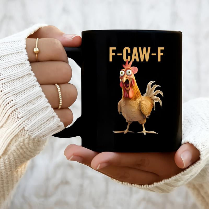 🐔 50% OFF LAST DAY! ☕ Funny Chicken Mug - Humorous Design for Coffee/Tea Lovers, Dishwasher Safe & Comfortable Grip 🎁📦