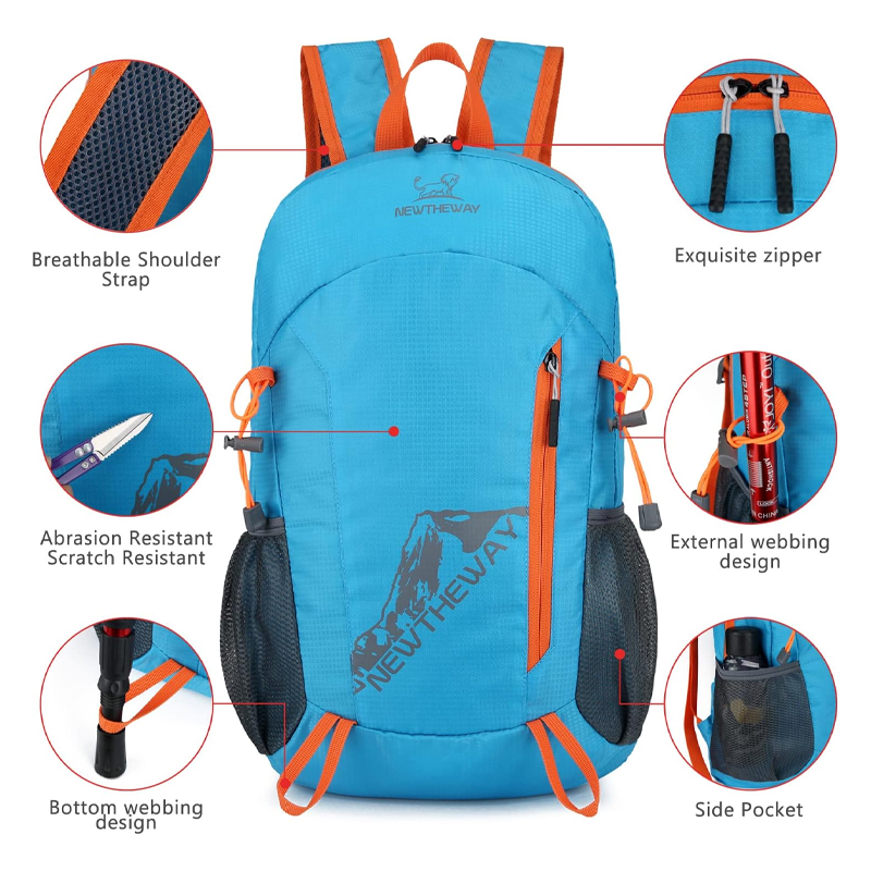 🔥 SISTE DAGS KAMPANJE - 50 % RABATT 🔥Sammenleggbar vanntett campingryggsekk