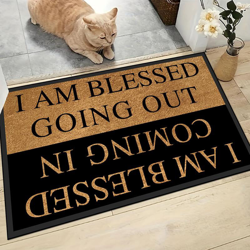 Funny Text Print Welcome Doormat