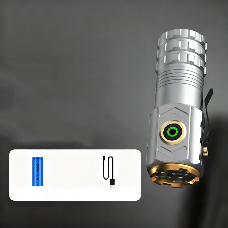 Mini Portable Flashlight with Rechargeable Battery