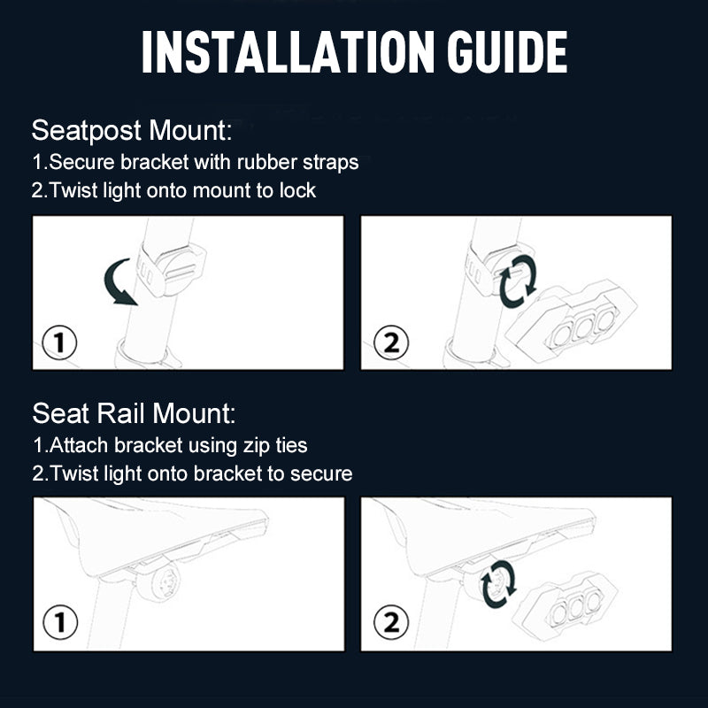 Wireless Bicycle Turn Signal Taillight Kit