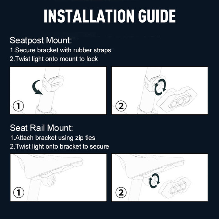 Kit de luces traseras de señal de giro inalámbrica para bicicleta