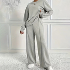 Women's Cozy Long-Sleeve Top & Pants Set