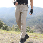 Men's Solid Color Slim-fit Cargo Pants for Spring and Autumn