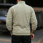 Men's Stylish Half Zip Long Sleeve Tops