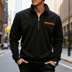 Men's Stylish Half Zip Long Sleeve Tops