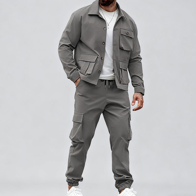 Retrojacka för män &amp; Cargo Pants 2-delad set