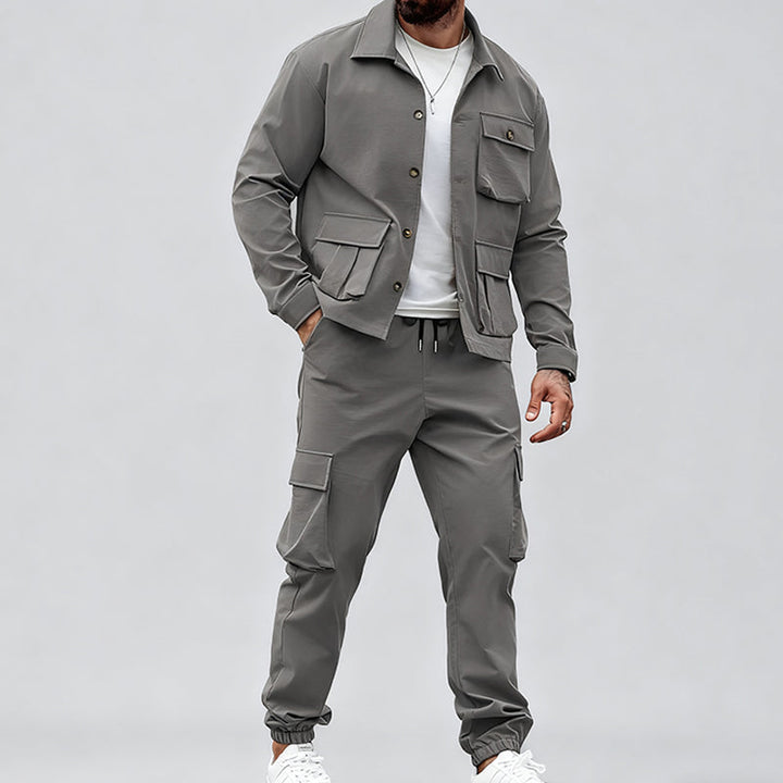 Retrojacka för män &amp; Cargo Pants 2-delad set