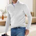 Men's Casual Long-Sleeve Quarter-Zip Sweater