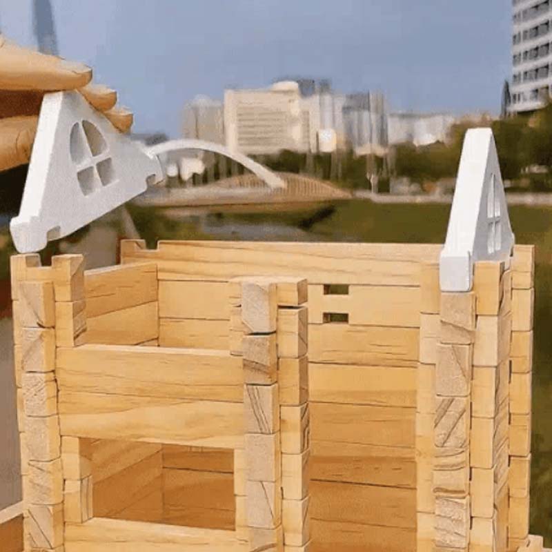 Blocs de construction éducatifs en bois