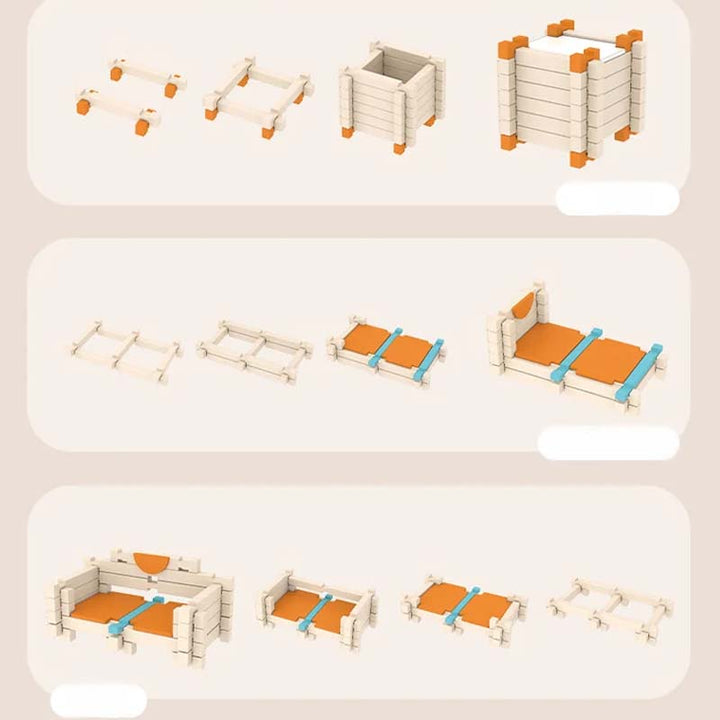 Blocs de construction éducatifs en bois