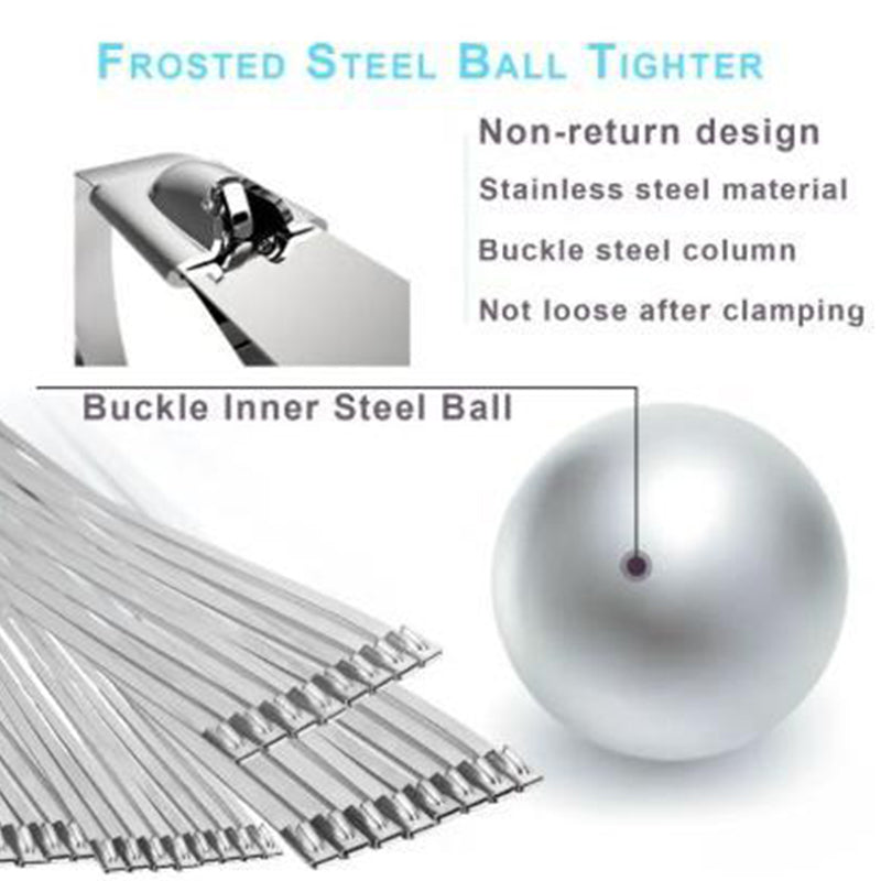 Heavy-Duty Self-Locking Stainless Steel Cable Ties