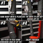 Heavy-Duty Self-Locking Stainless Steel Cable Ties