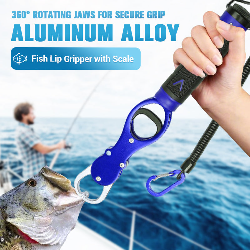 🎣Hot Sale Clearance Sale 50% OFF💥Aluminum Alloy Fish Lip Gripper with Scale