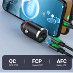 2-Port Compact Fast Charger for Car