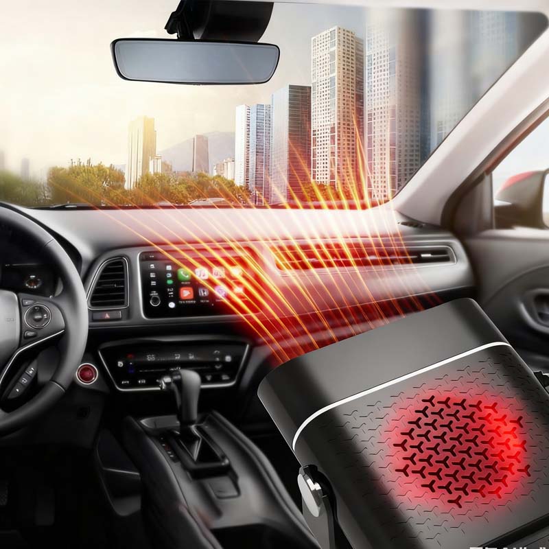 🚗🔥 2-in-1 Portable Car Heater &amp; Fan - 360° Rotation, Quick Defrost, Heating &amp; Cooling, Ultra-Quiet &amp; Lightweight for All Seasons!