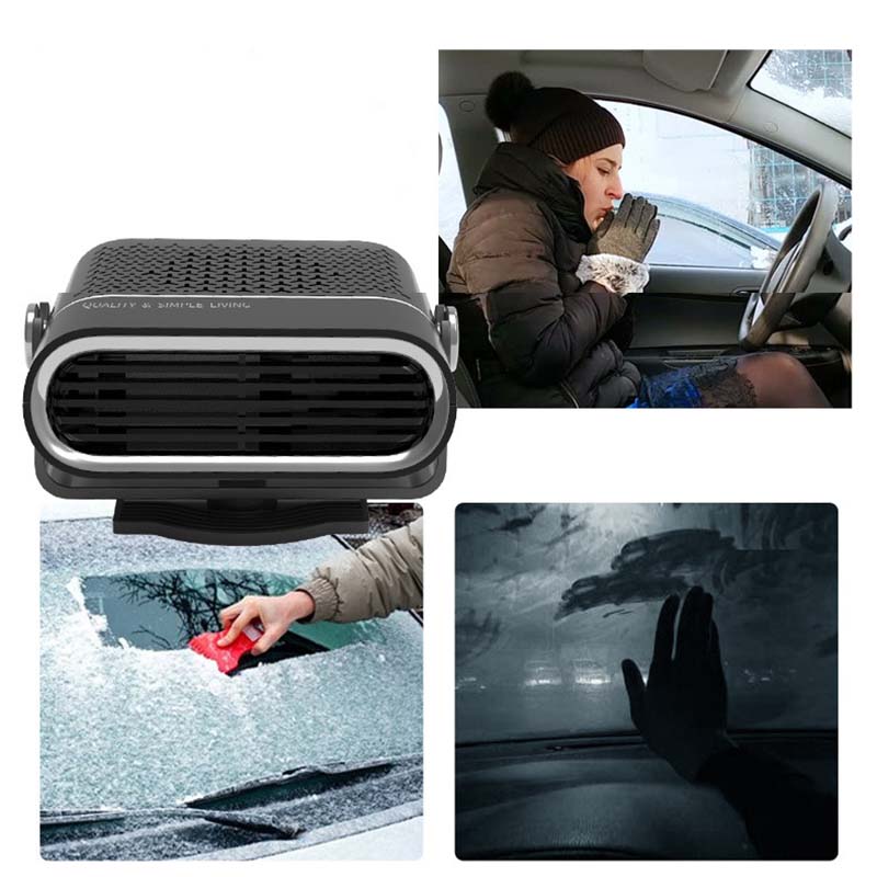 🚗🔥 2-in-1 Portable Car Heater &amp; Fan - 360° Rotation, Quick Defrost, Heating &amp; Cooling, Ultra-Quiet &amp; Lightweight for All Seasons!