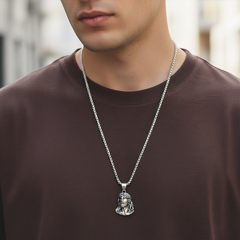 ✝️Best Gift✨Jesus Head Pendant Necklace