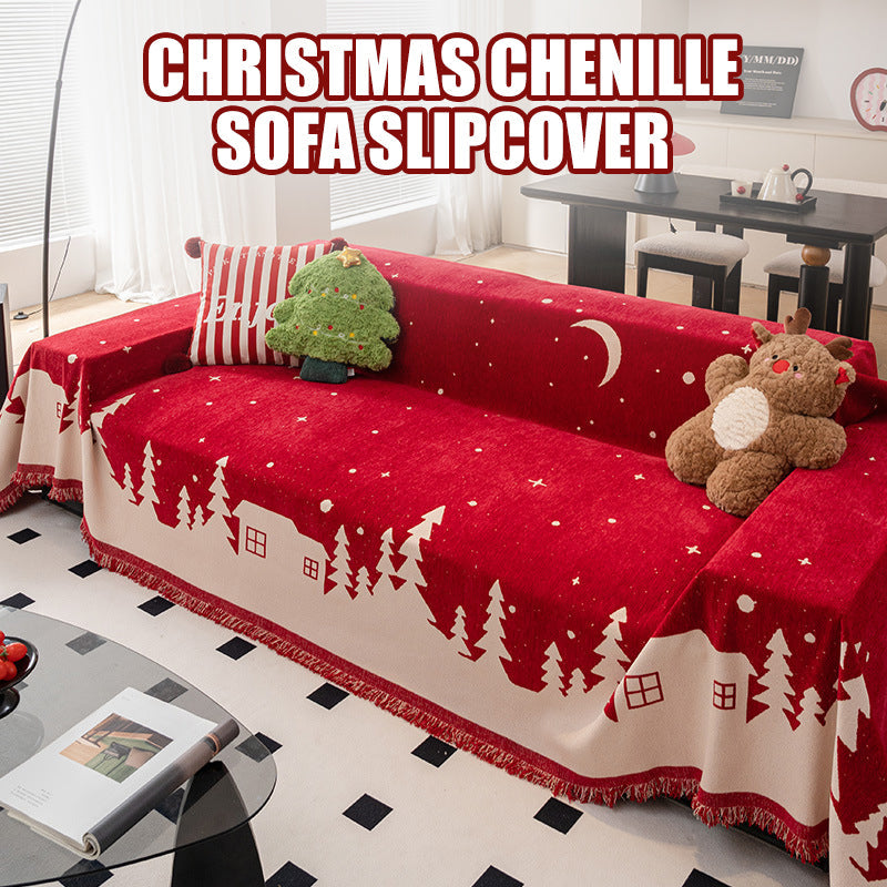 Christmas Chenille Sofa Slipcover