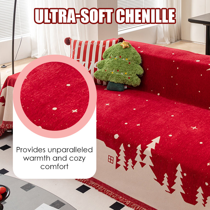 Christmas Chenille Sofa Slipcover