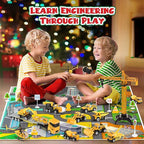 🚗Kids Advent Calendar for Boys: Alloy Construction Engineering Vehicle Toy Sets