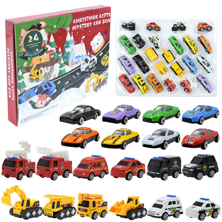 🚗Adventskalender for gutter: Lekesett med konstruksjonskjøretøy i legering