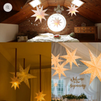 3D Christmas Hanging Star Lantern with Lights