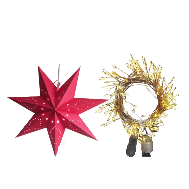 3D Christmas Hanging Star Lantern with Lights