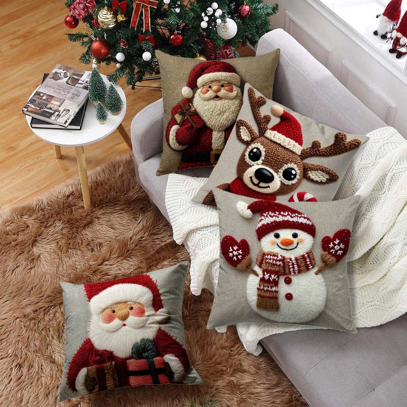 🎅Festive Christmas Character Pillow Cover 18x18