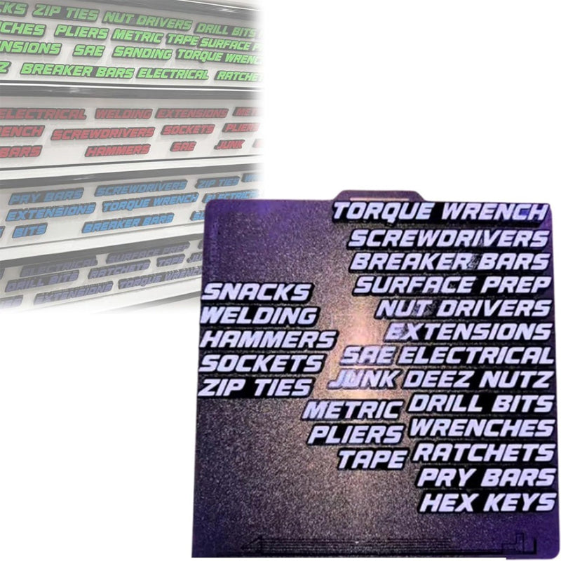 📢📢50% OFF !!⏰⏰3D Printed Magnetic Toolbox Drawer Labels